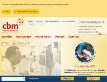 Tablet Screenshot of cbm.de